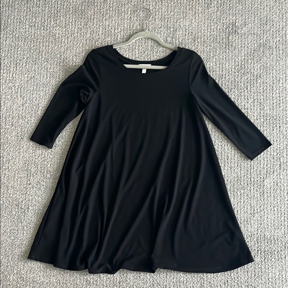 Leith Classic Black Skater Dress